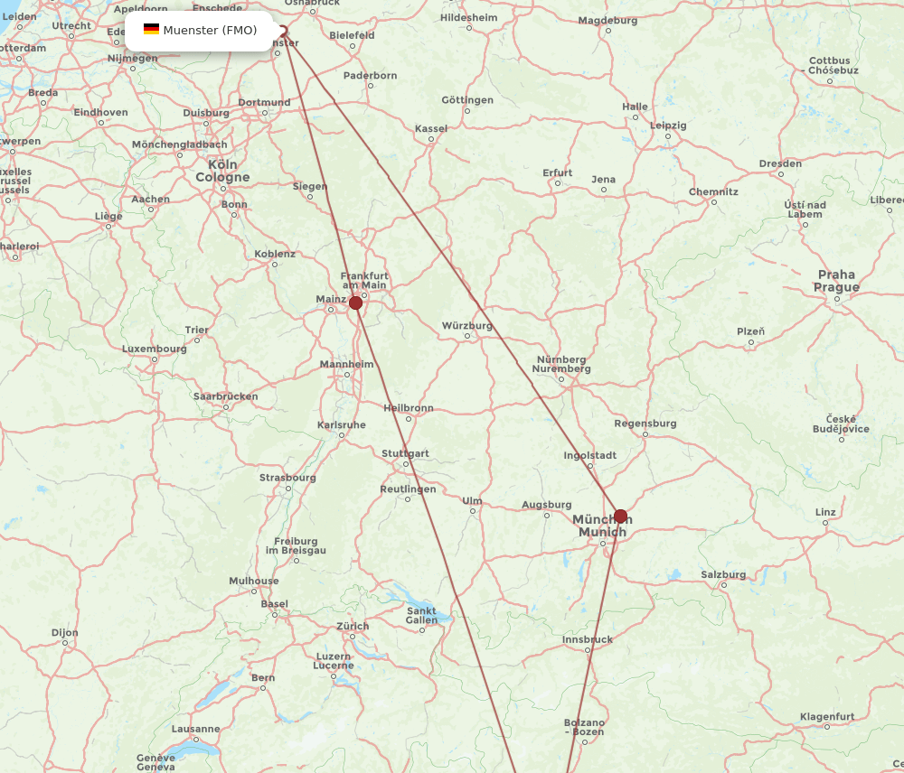 VRN-FMO flight routes