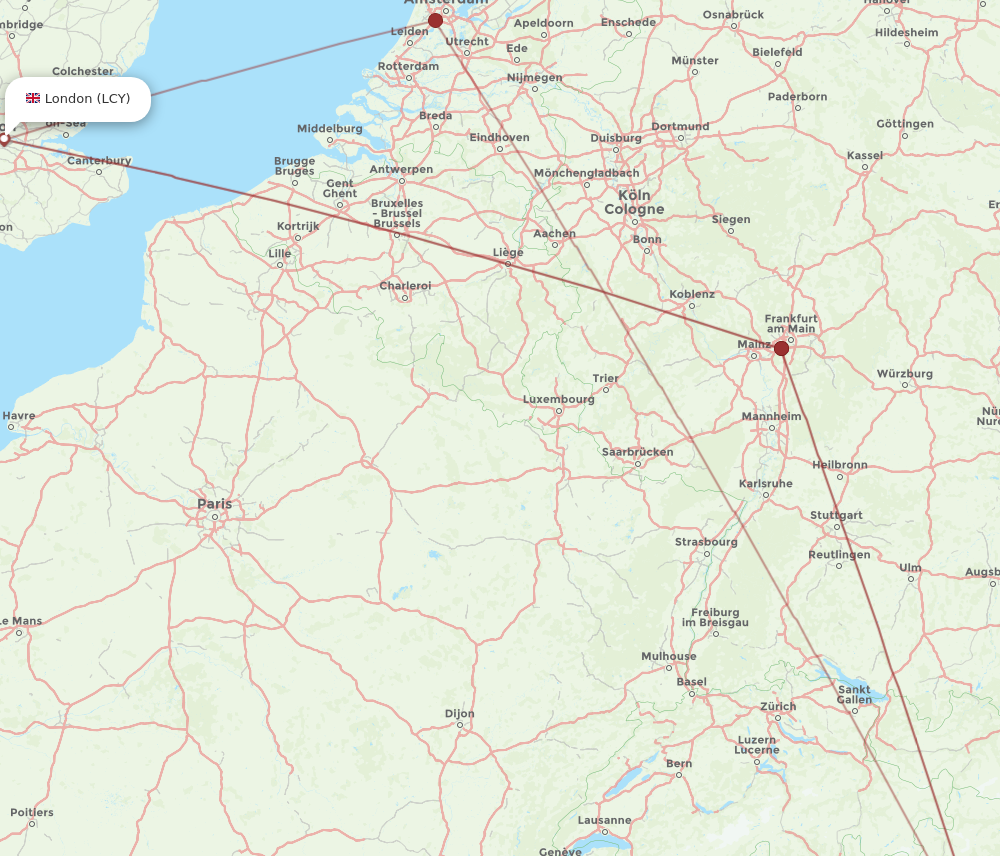 VRN to LCY flights and routes map