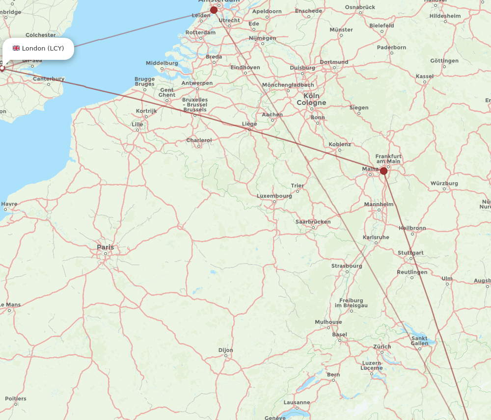VRN-LCY flight routes