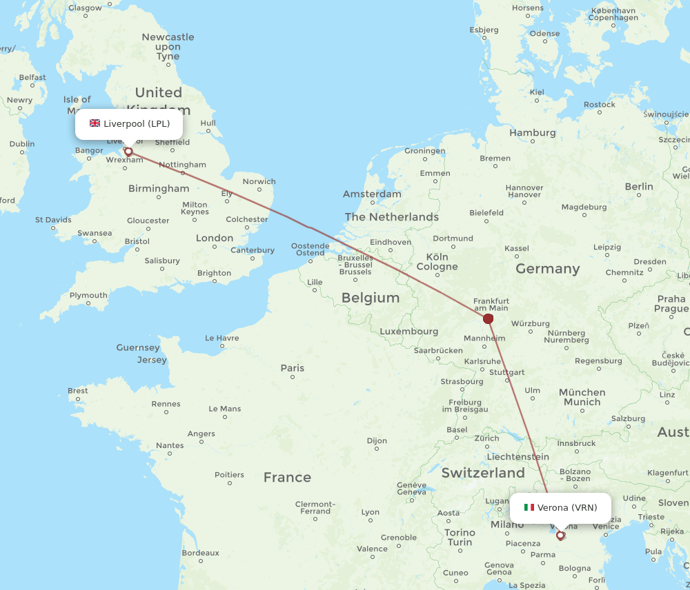 VRN-LPL flight routes