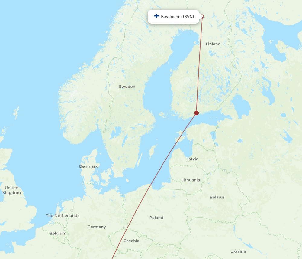 VRN-RVN flight routes