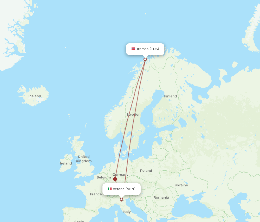 VRN-TOS flight routes