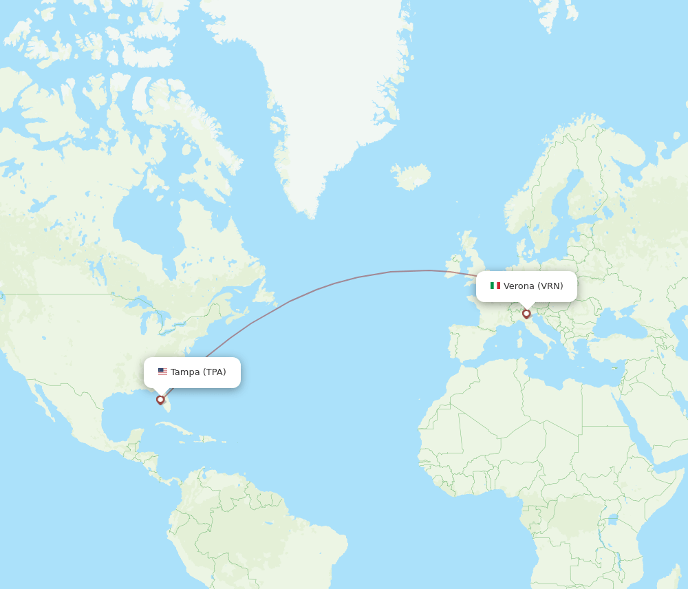 VRN-TPA flight routes