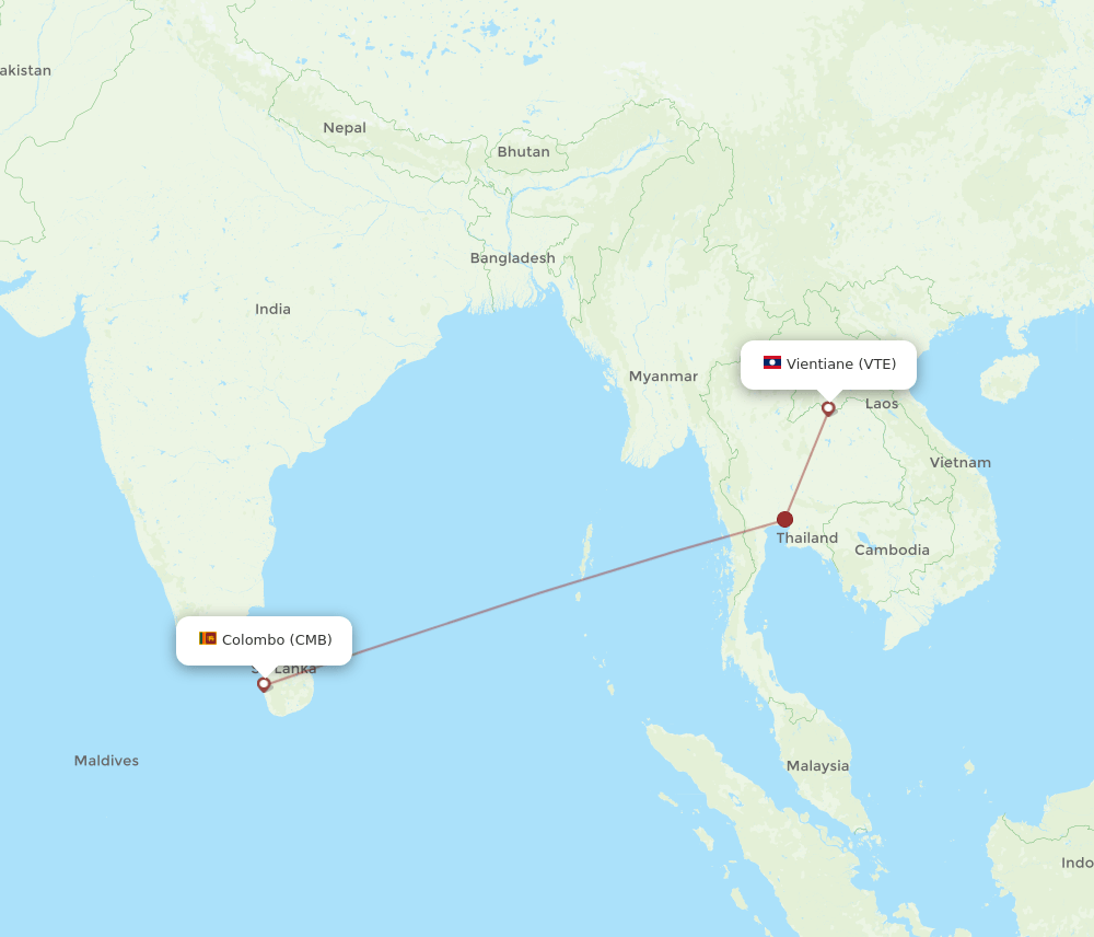 VTE-CMB flight routes