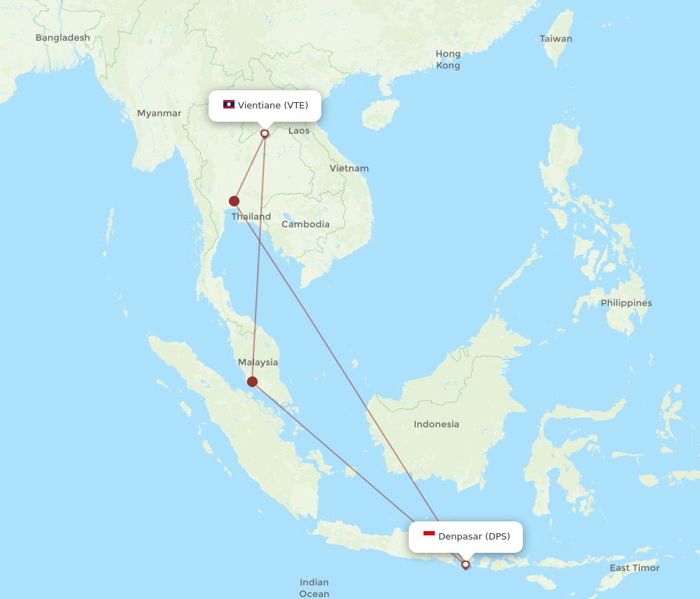 VTE-DPS flight routes