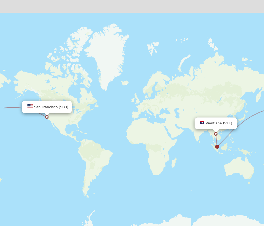 VTE-SFO flight routes