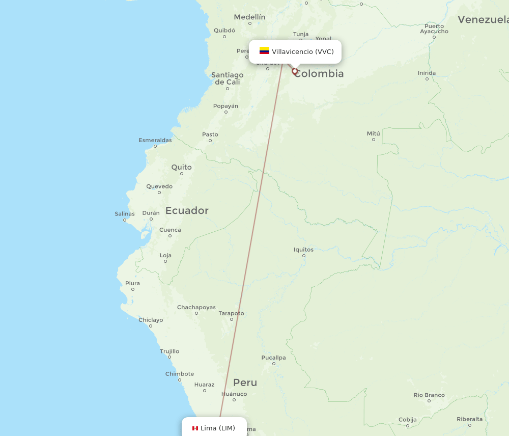 VVC-LIM flight routes