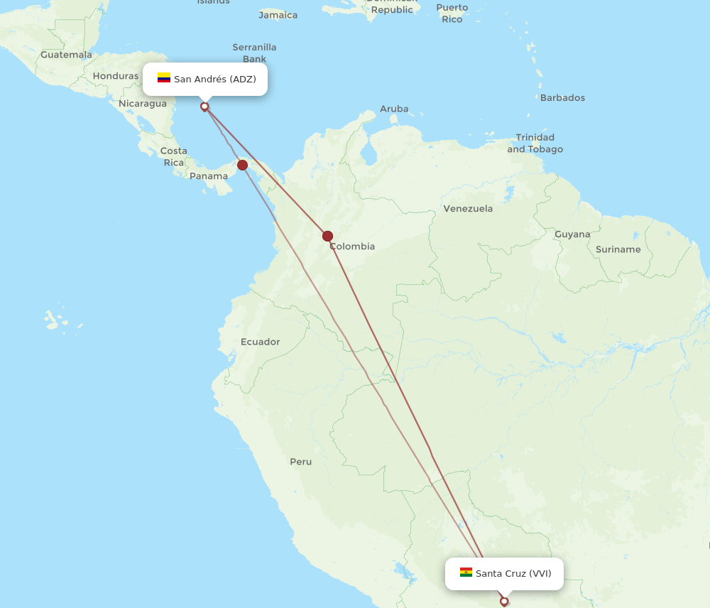 VVI-ADZ flight routes