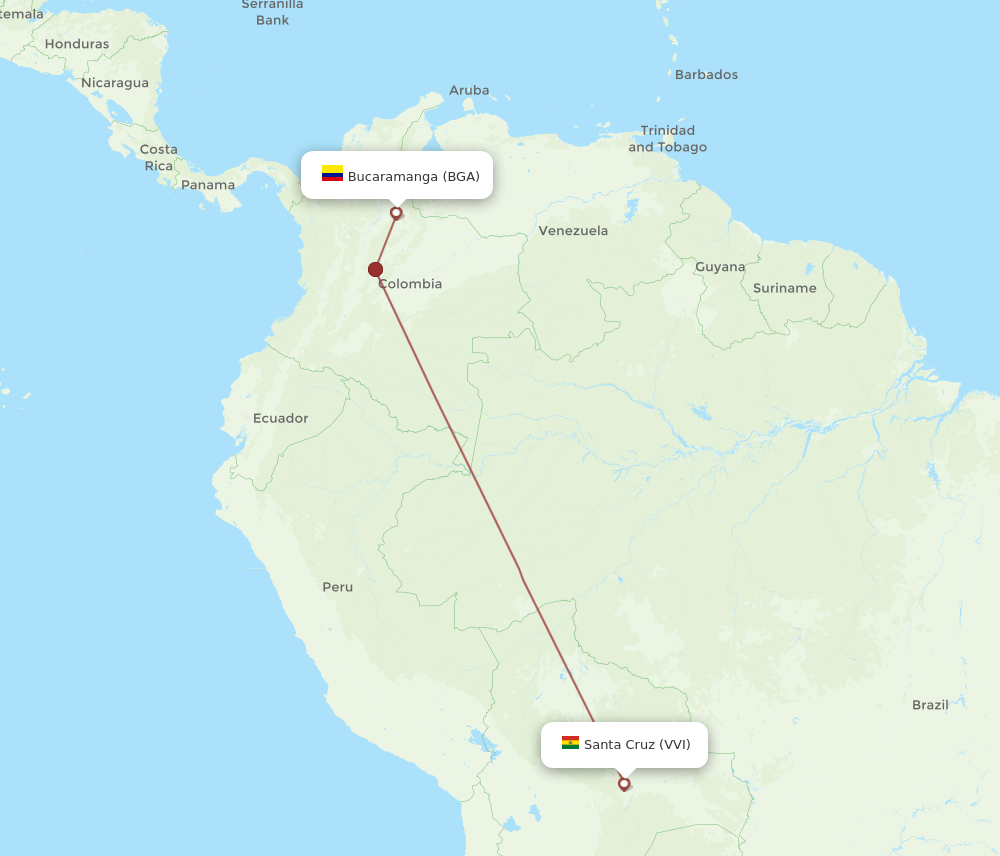 VVI-BGA flight routes