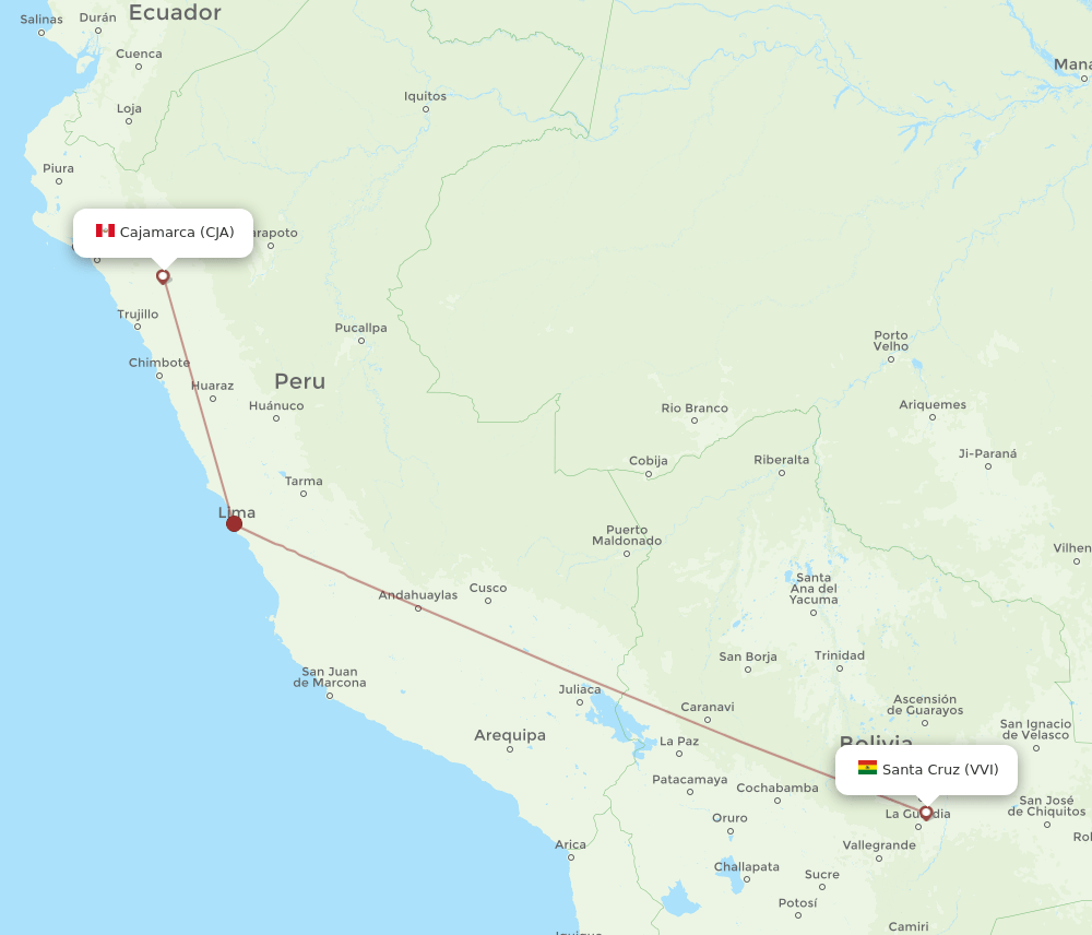 VVI-CJA flight routes