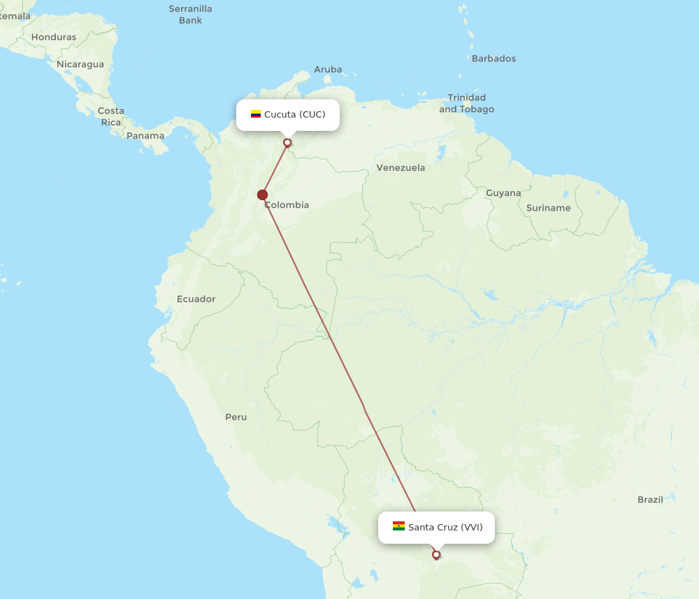 VVI-CUC flight routes