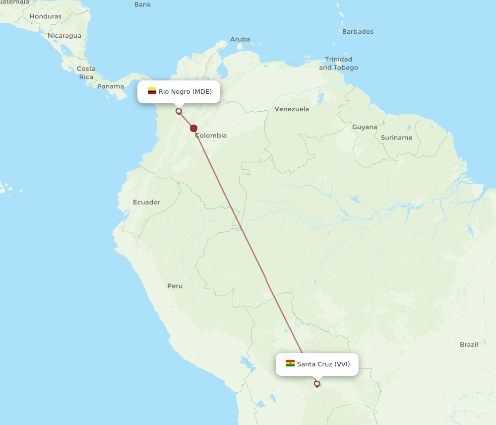 VVI-MDE flight routes