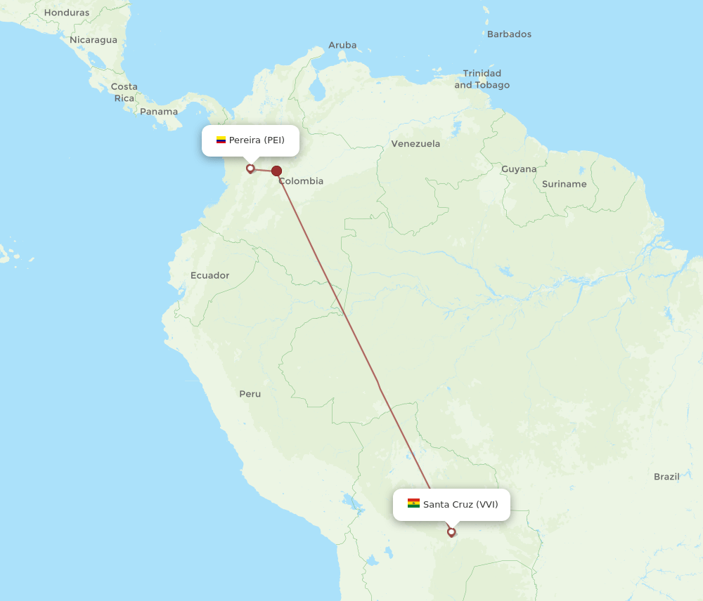 VVI-PEI flight routes