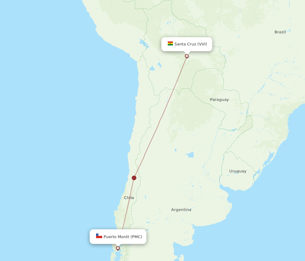 VVI-PMC flight routes