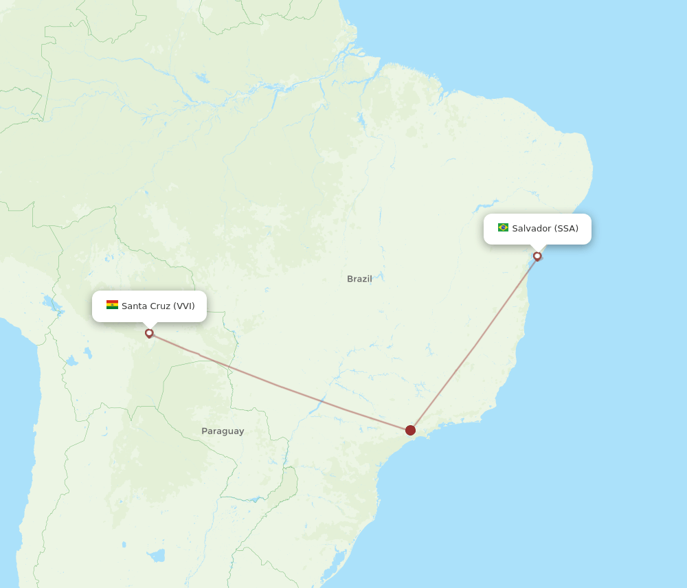 VVI to SSA flights and routes map
