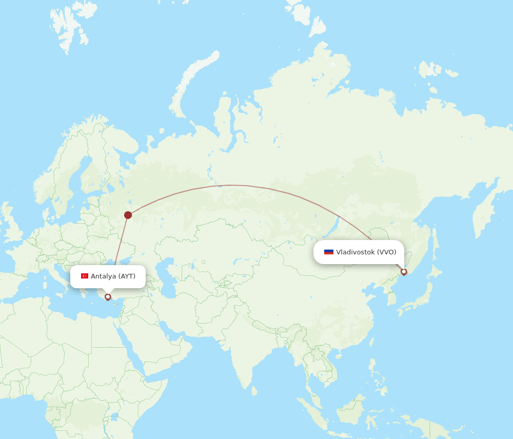 VVO-AYT flight routes