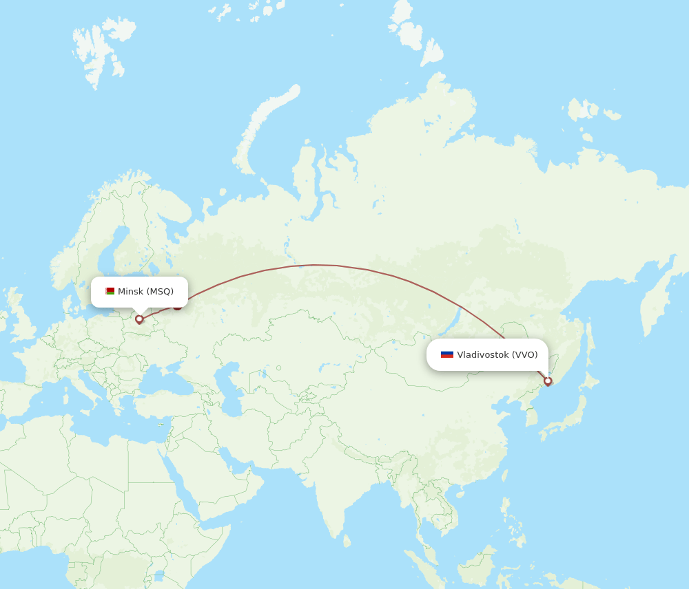 VVO-MSQ flight routes