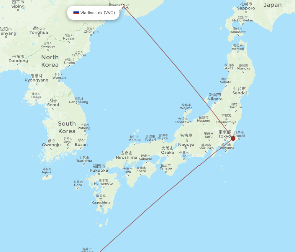 VVO-OKA flight routes