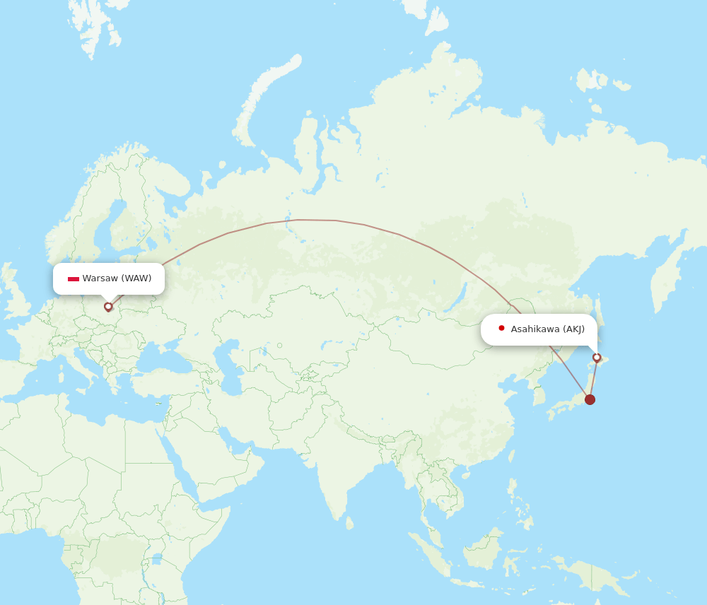 WAW-AKJ flight routes