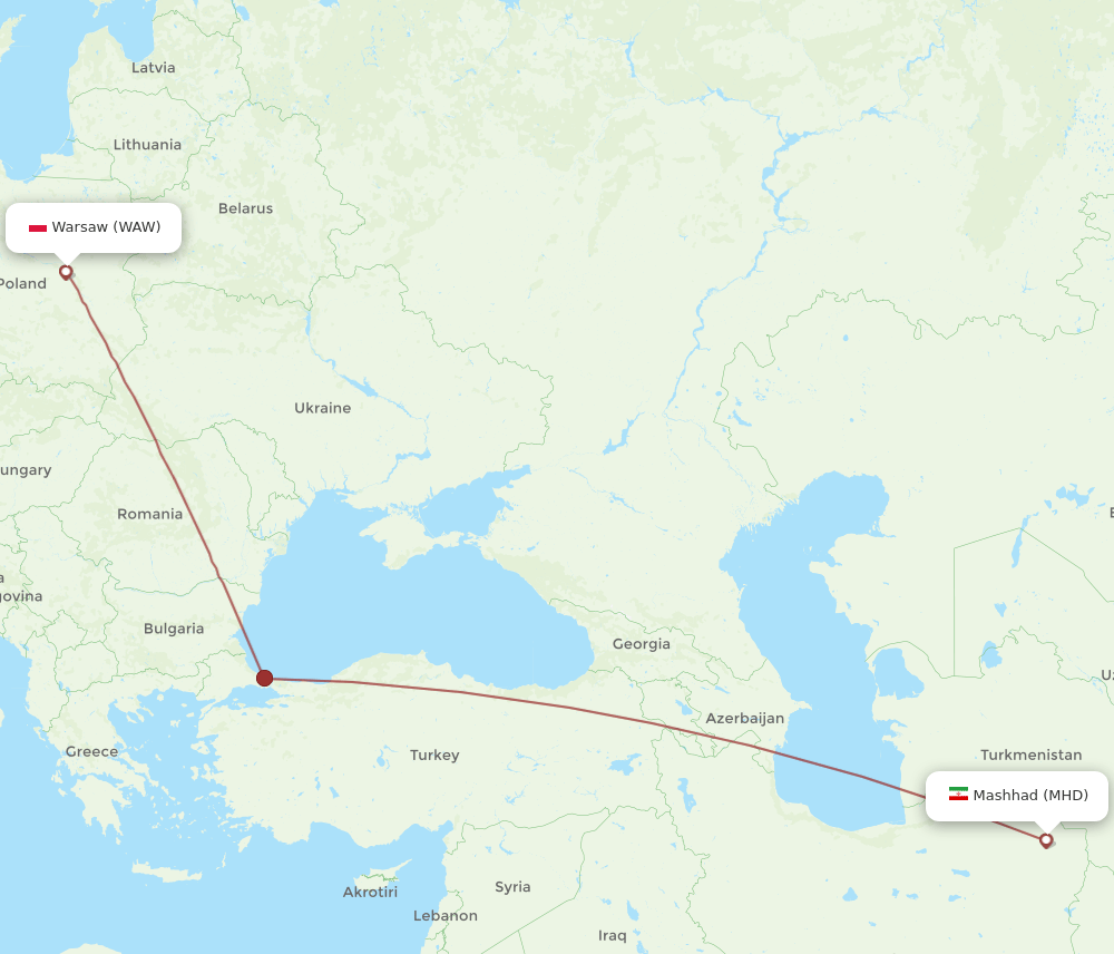 WAW-MHD flight routes