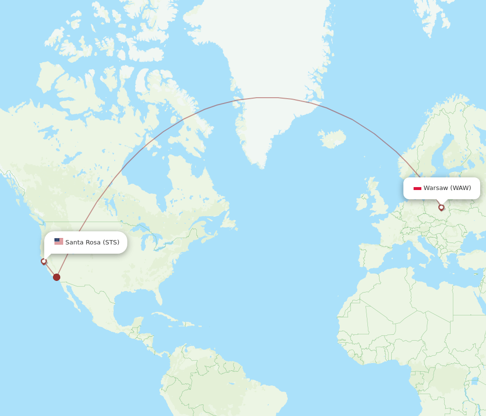 WAW-STS flight routes