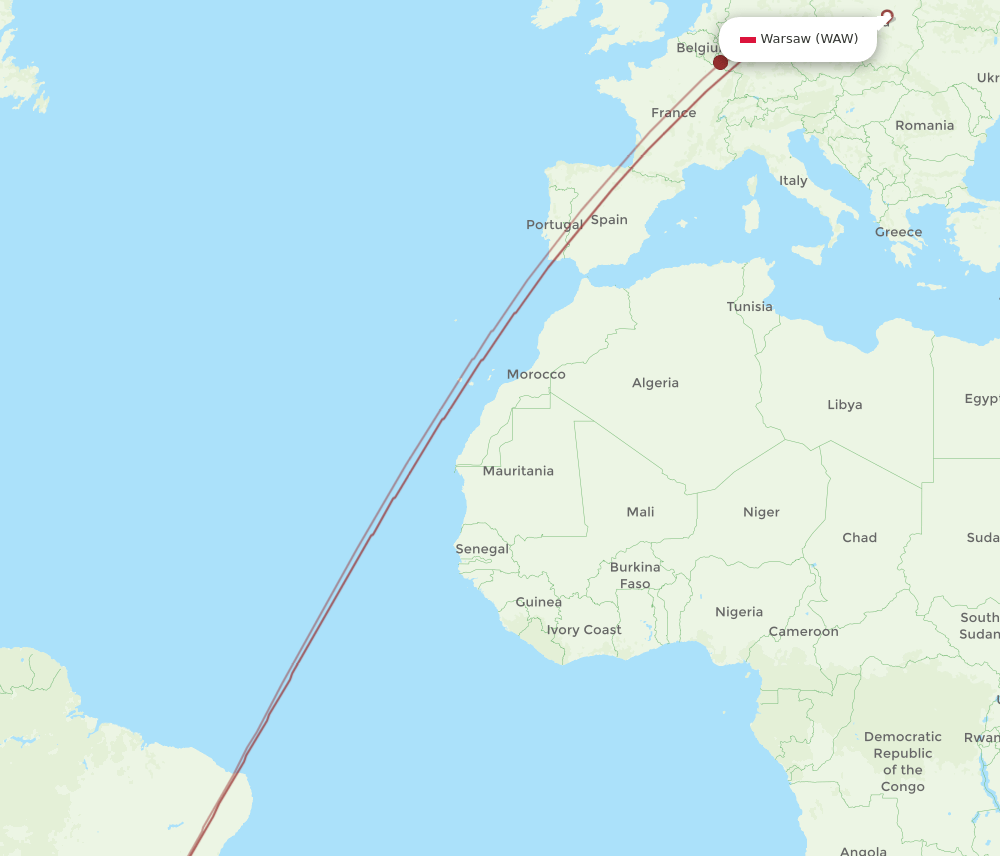 WAW to VCP flights and routes map