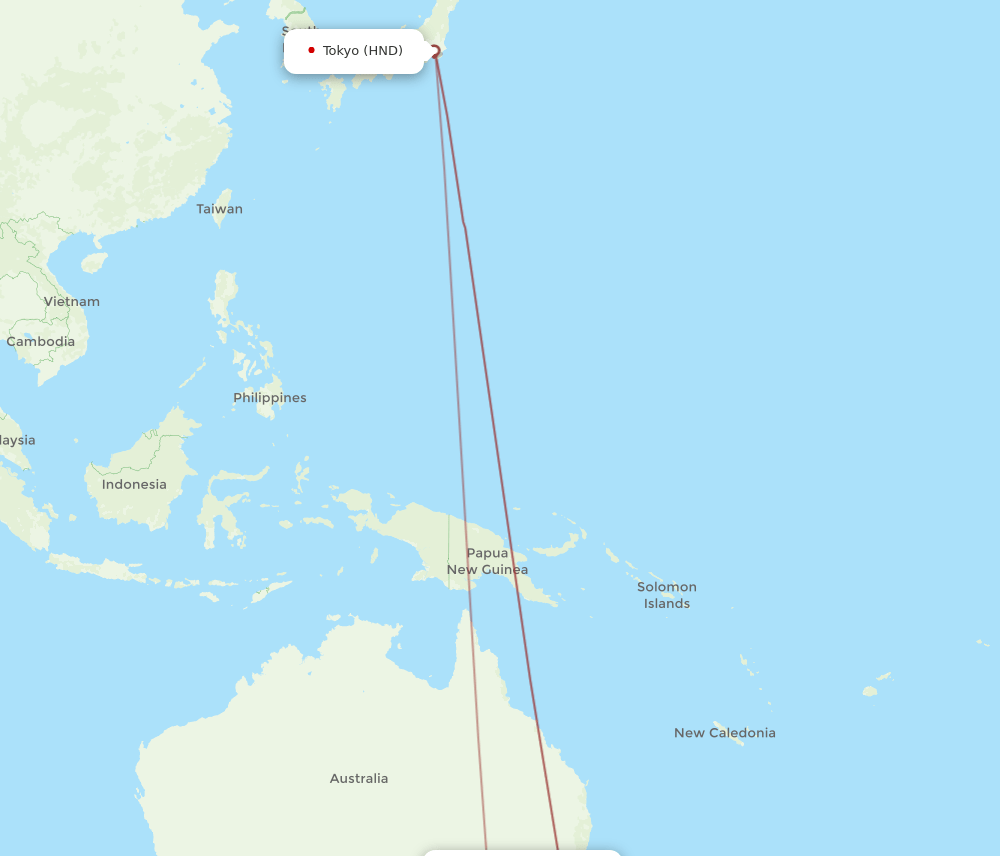 WGA-HND flight routes