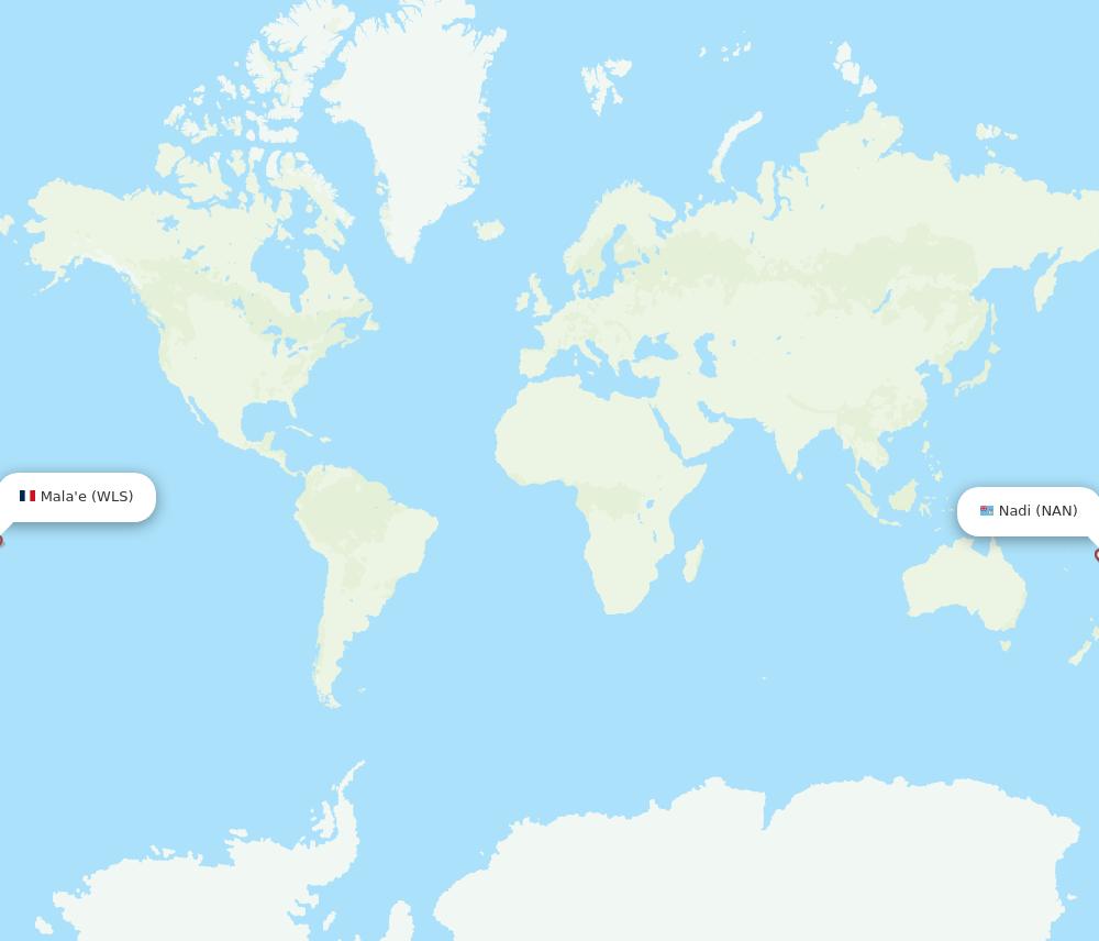 WLS to NAN flights and routes map