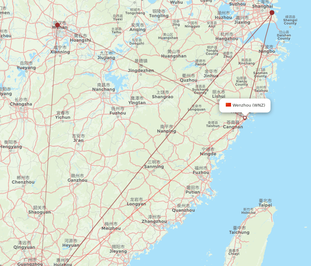 WNZ-MFM flight routes