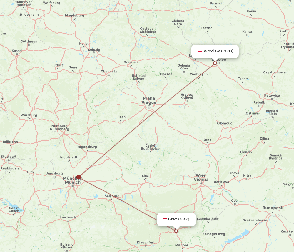 WRO-GRZ flight routes
