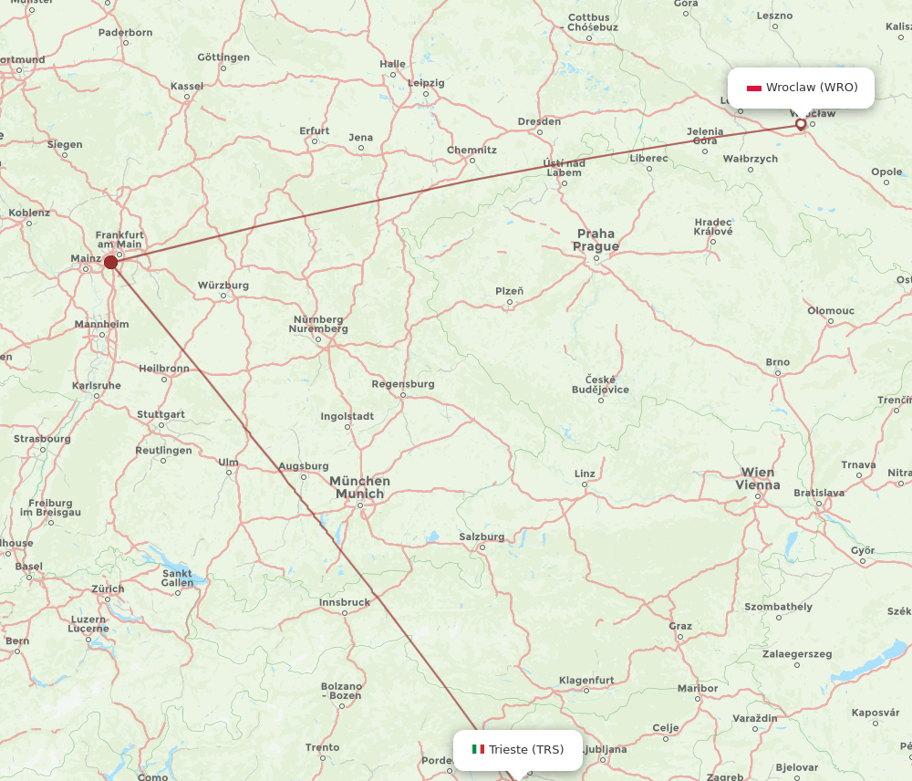 WRO-TRS flight routes