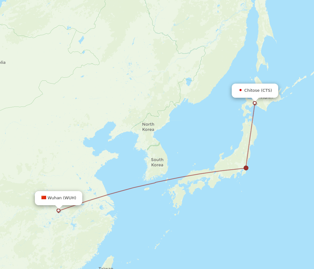 WUH-CTS flight routes