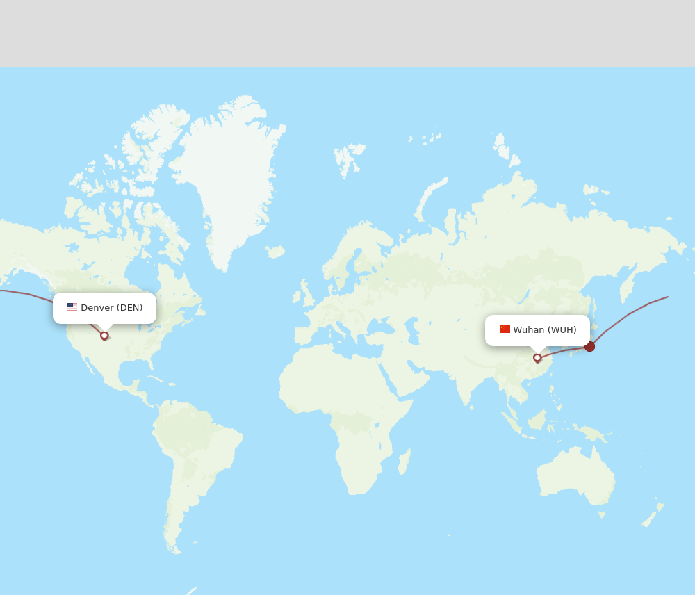 WUH-DEN flight routes