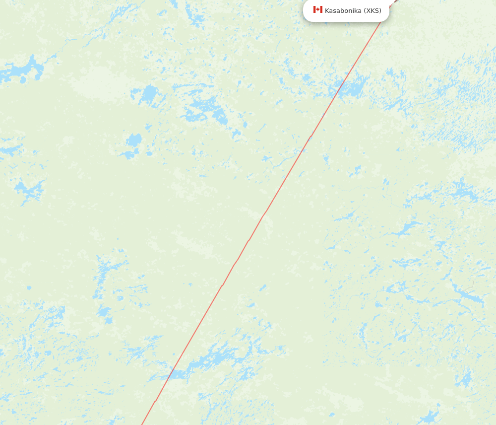 Kasabonika - Sioux Lookout route map and flight paths