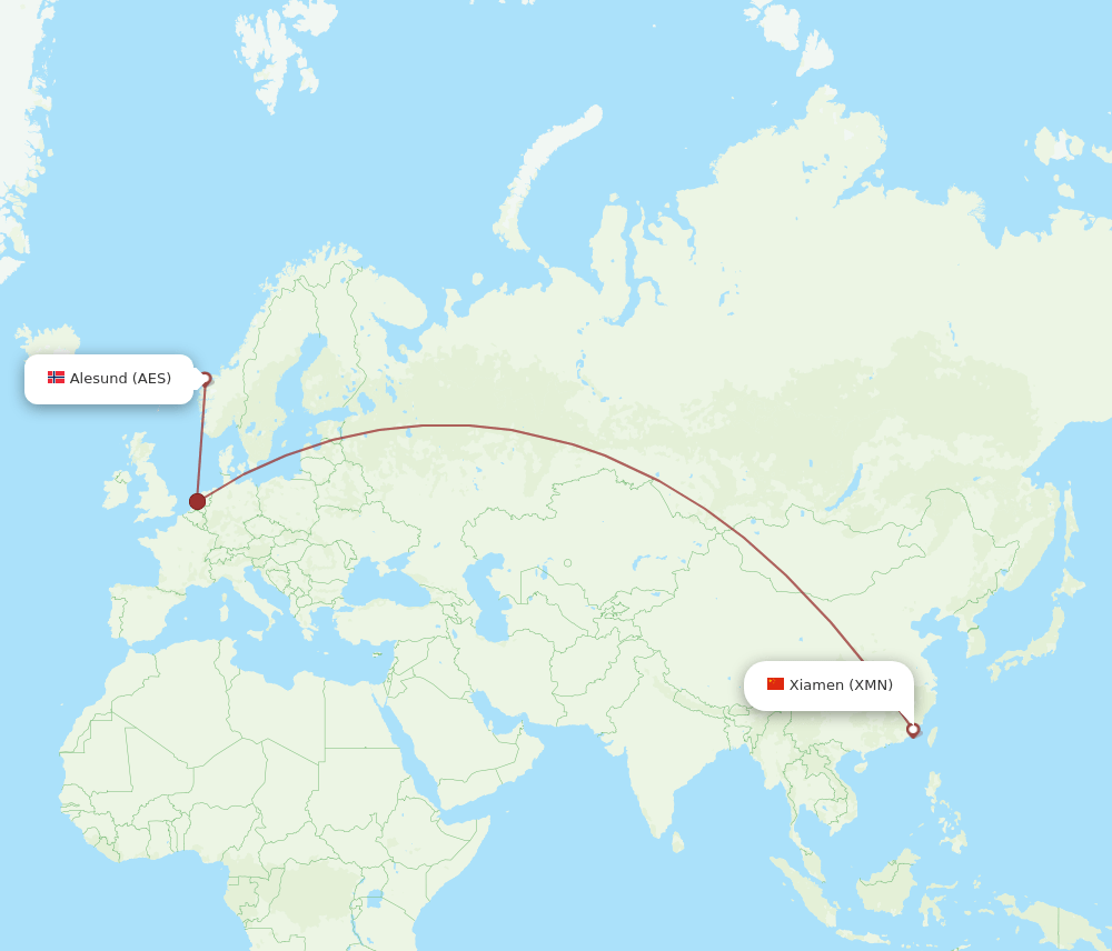 XMN-AES flight routes