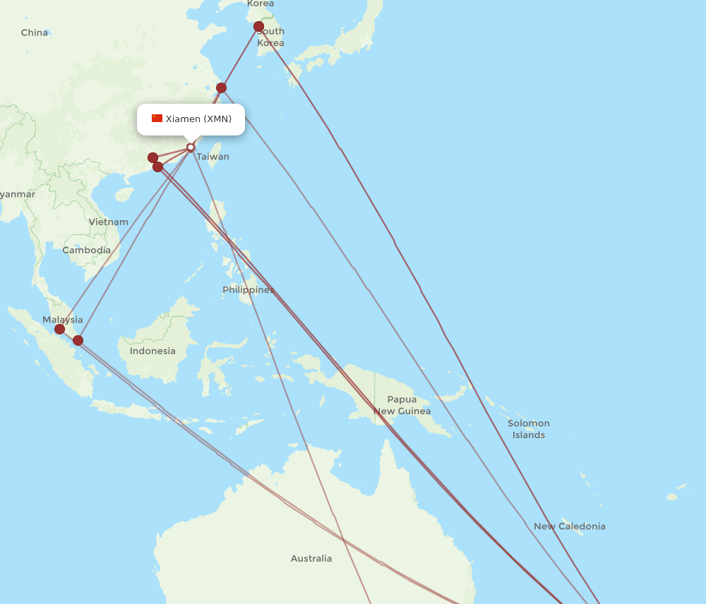 XMN to AKL flights and routes map