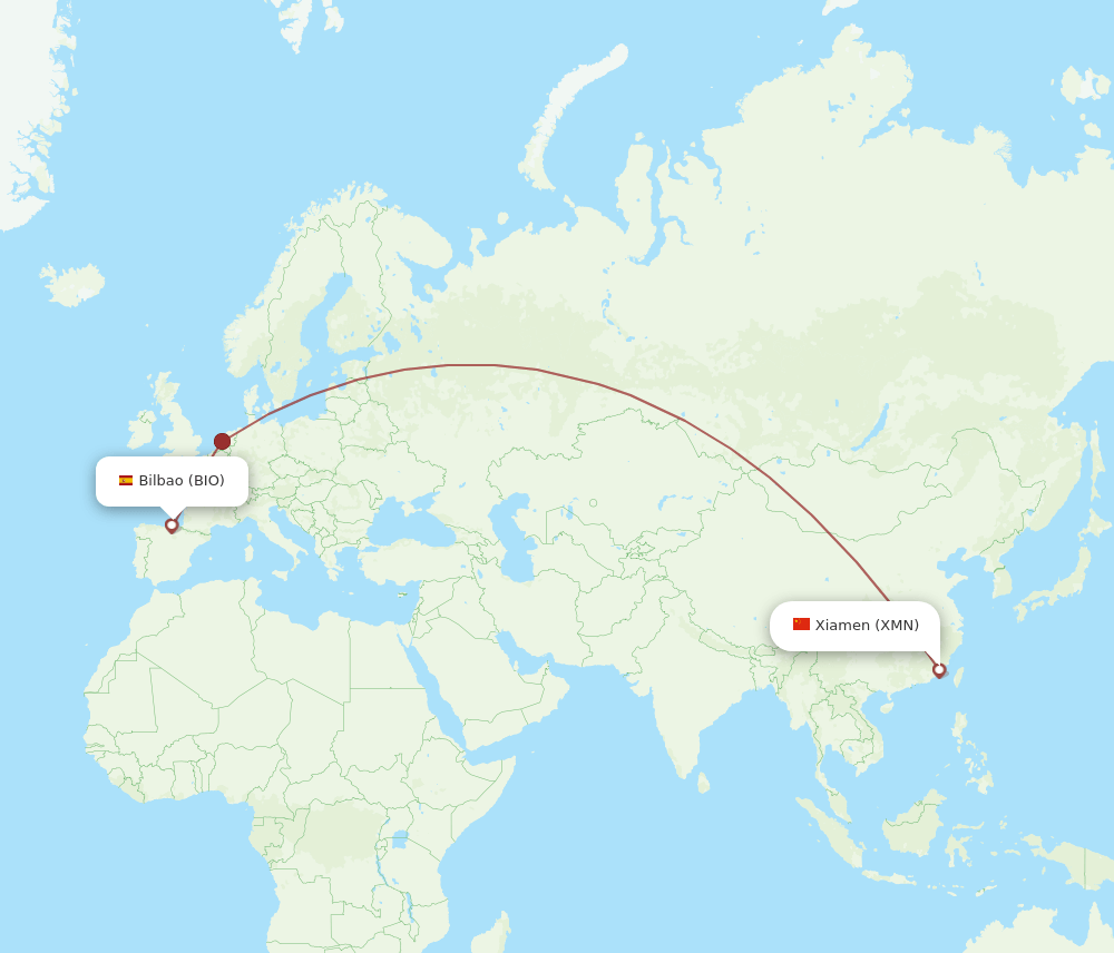 XMN-BIO flight routes