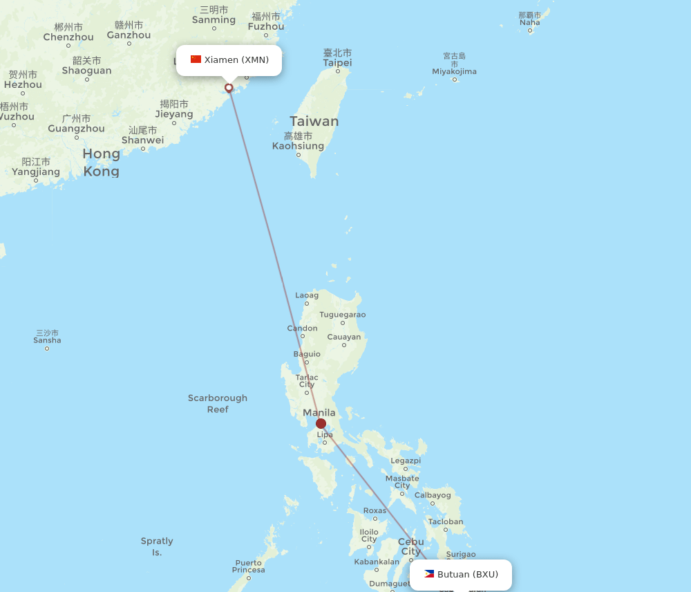 XMN-BXU flight routes