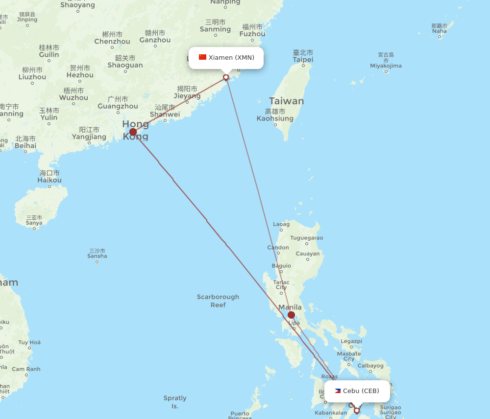 XMN-CEB flight routes