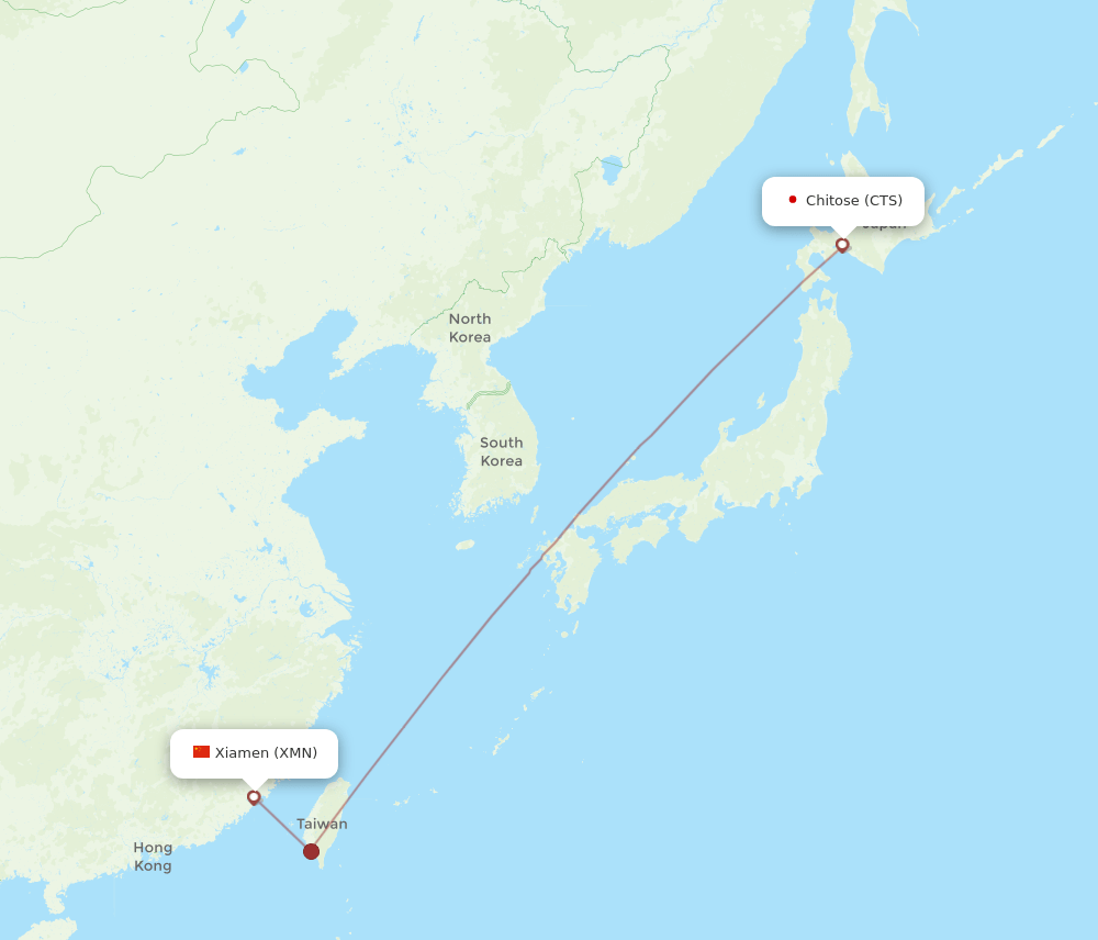 XMN-CTS flight routes