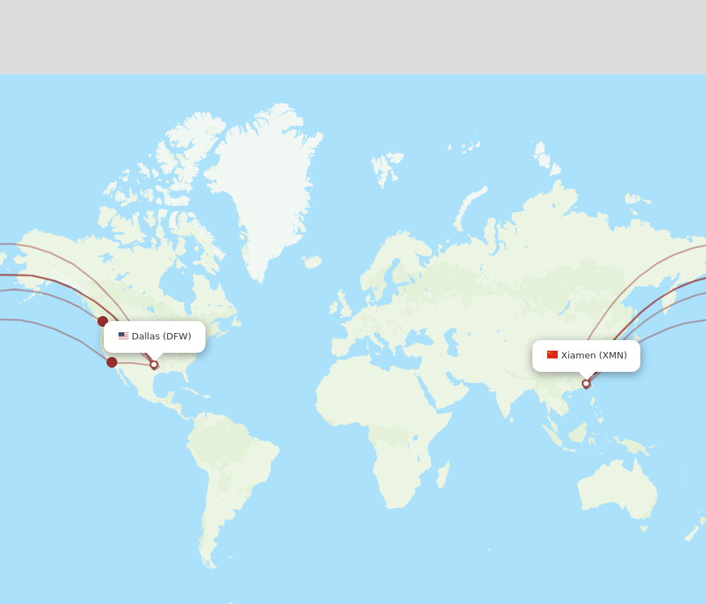 XMN-DFW flight routes
