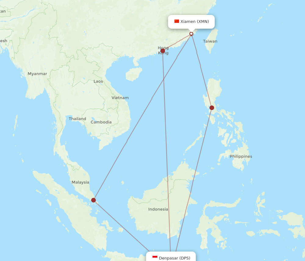 XMN-DPS flight routes