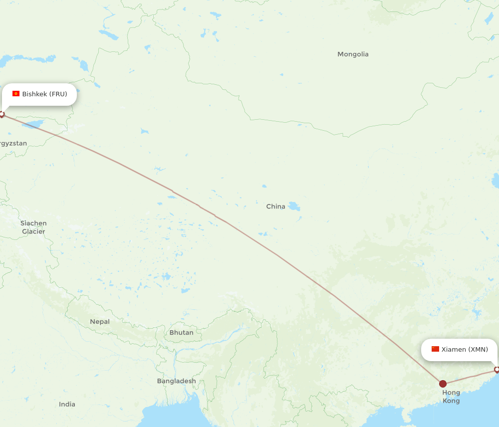XMN-FRU flight routes