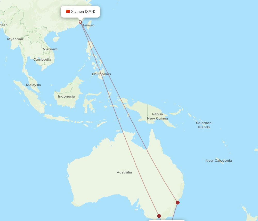 XMN-HBA flight routes