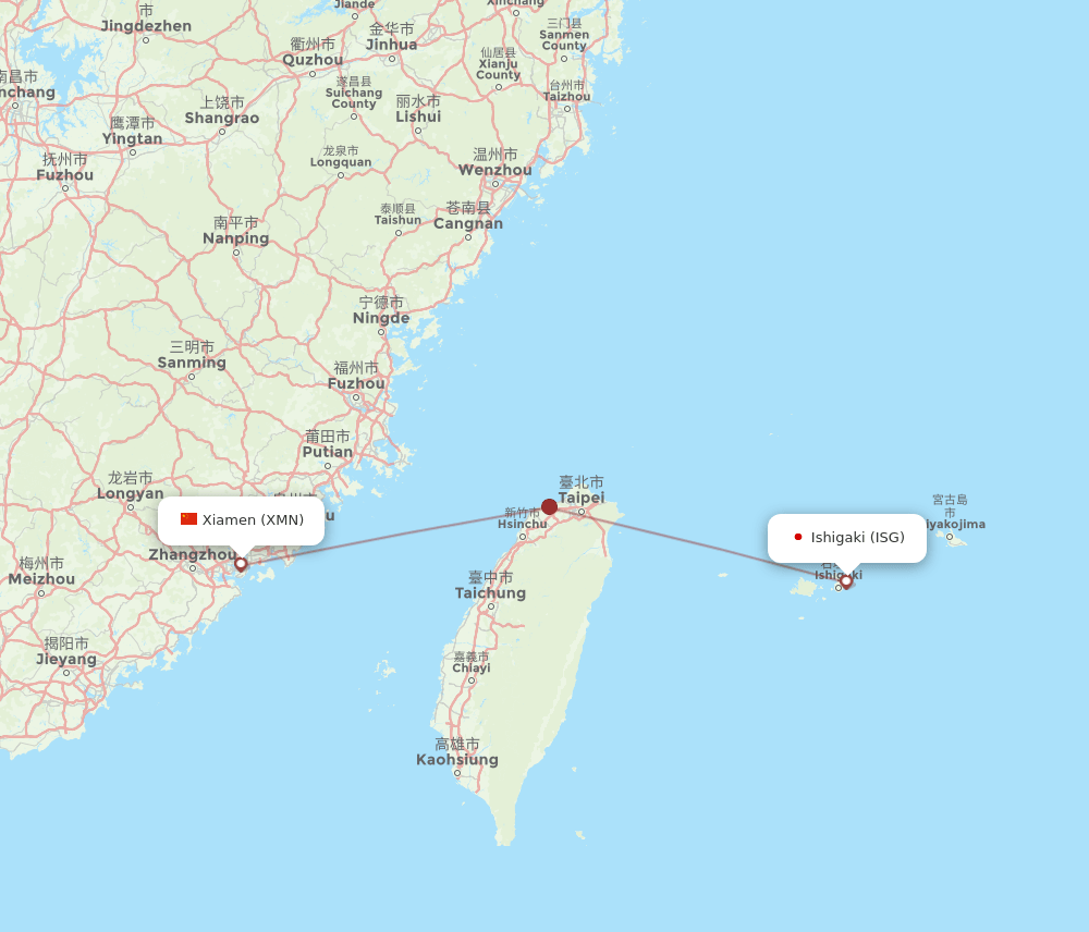 ISG to XMN flights and routes map