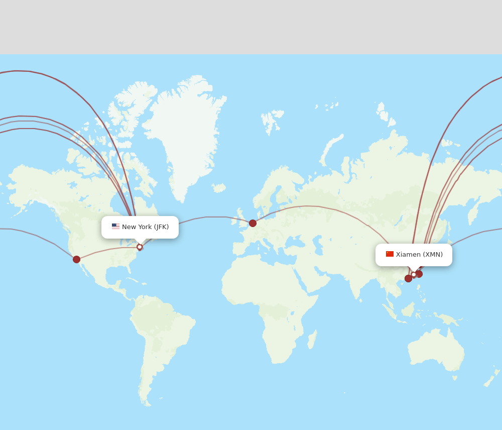 XMN-JFK flight routes