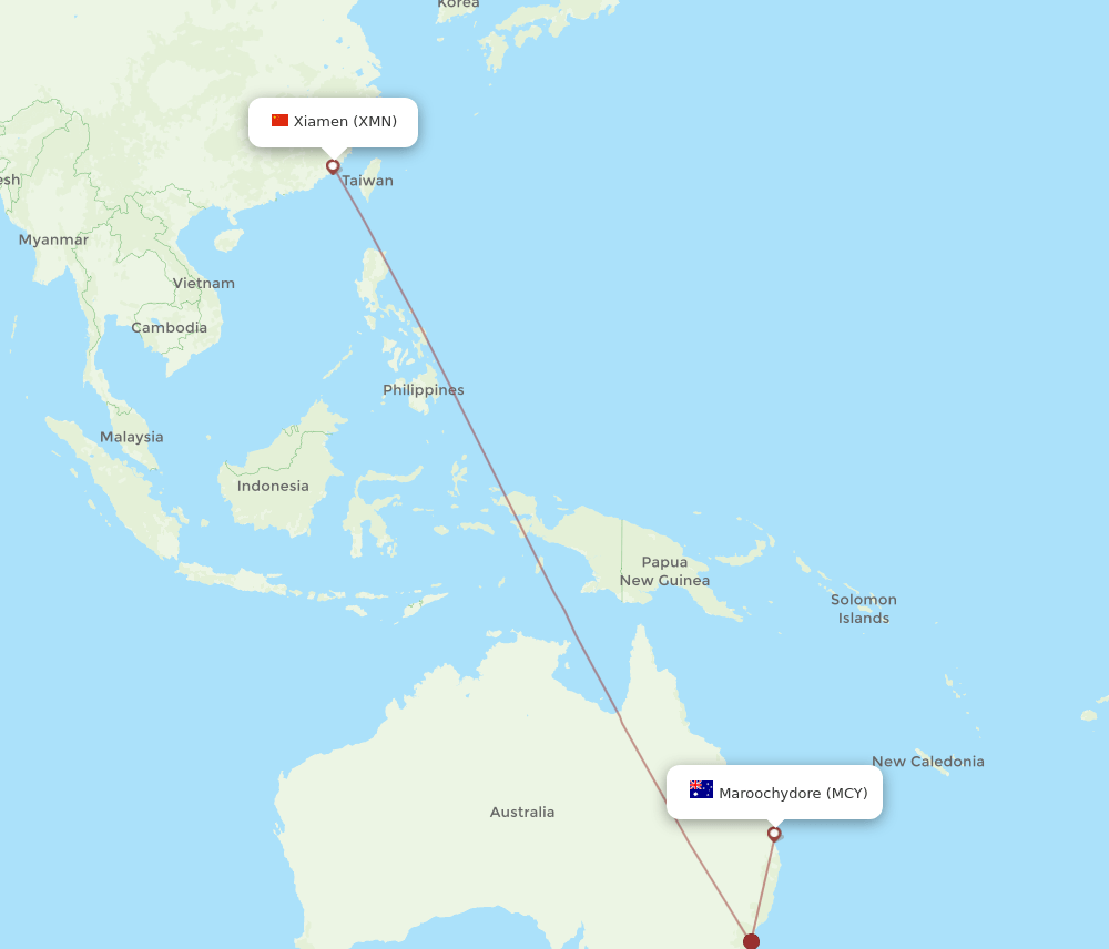 XMN-MCY flight routes