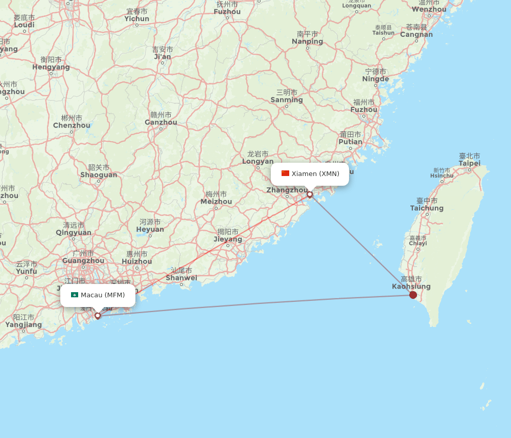 XMN-MFM flight routes