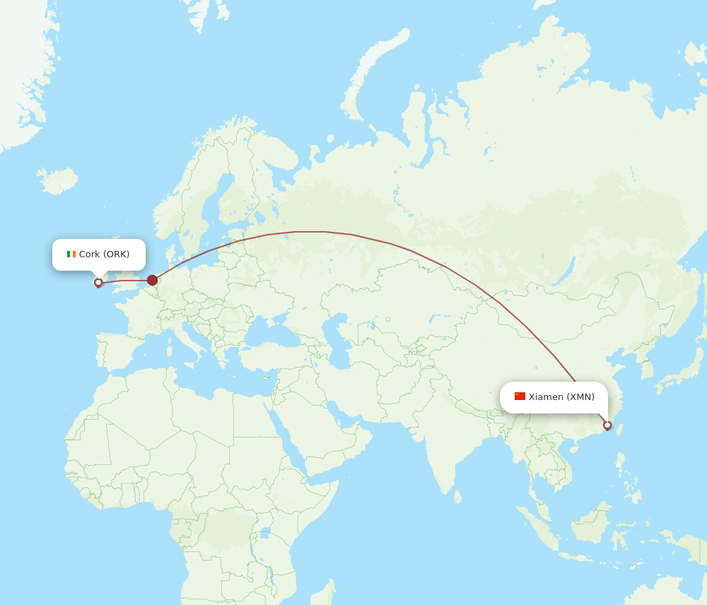 XMN-ORK flight routes