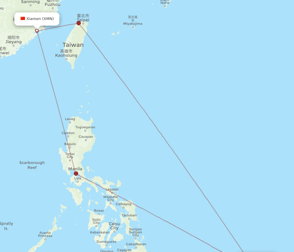 XMN to ROR flights and routes map